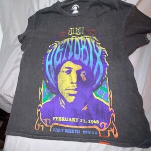 Authentic Hendrix Jimi Hendrix Graphic Tee Mens Large Charcoal Excellent 1968